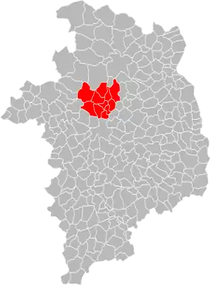 Lage der CC en Terres Vives im Département Cher