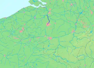 Verlauf des Seekanals Brüssel-Schelde