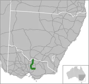 Übersichtskarte Goulburn Valley Highway