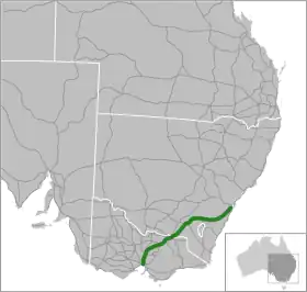 Übersichtskarte Hume Highway