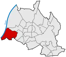 Lage von Daxlanden in Karlsruhe