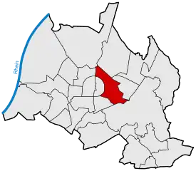 Lage von Oststadt in Karlsruhe