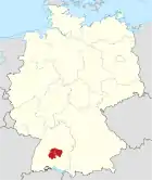 Lage der Region Neckar-Alb in Deutschland