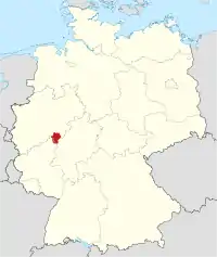 Lage des Siegerlandes in Deutschland