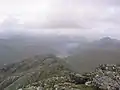 Blick vom Gipfel des Sgùrr na Cìche nach Osten auf Loch Quoich