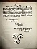 Zweite Seite der Vorrede in einem Loci Communes 1597