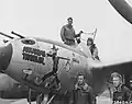 Lockheed P-38 Arkansas Traveler auf dem Militärflugplatz Clastres-Saint-Simon, 14. Oktober 1944
