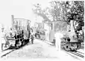 Lokomotiven in Nauru für den Phosphattransport, 1917