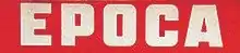 Das Logo sah etwa so aus, nur gedrungener, und es war oben links mit weißem Raum rechts.