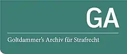 Wort-Bild-Marke der Fachzeitschrift Goltdammer’s Archiv
