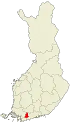 Lage von Lohja in Finnland