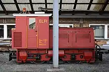 Elektrisch und diesel-elektrisch angetriebene Lok ELFI der Rheinregulierungsbahn (1958)