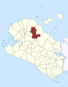 Lage des Vesterborg Sogn in der Lolland Kommune
