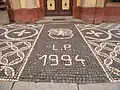 Neupflasterung mit alten böhmischen Marmor- und Kalkstein-Mosaikpflaster in Lomnice nad Popelkou