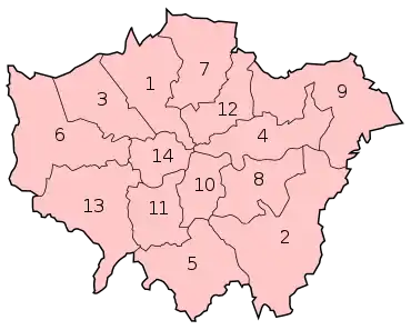 Wahlbezirke der London Assembly