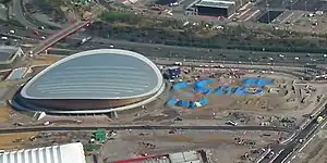 Blick auf die Baustelle des Velodroms (2011)
