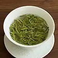 Vor-Qingming Longjing beim Aufguss, 2017