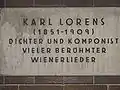 Gedenktafel für Carl Lorens im Lorenshof