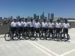 Fahrradstreife in Los Angeles, CA.