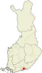 Lage von Loviisa in Finnland