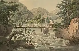Flussszene in Slowenien, Laurenz Janscha (1798)