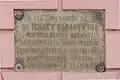 Gedenktafel für Ignacy Baranowski (* 1833; † 1919)