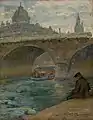 Seine mit Pont Notre-Dame, Öl auf Holz, 1909, 24 × 19 cm, Museu de Arte de São Paulo