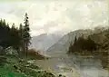 Ludvig Skramstad: Skogsvann med ender