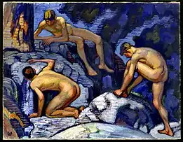 Ludwig von Hofmann: Die Quelle (1913). Das 1914 gekaufte Bild hing bis zu seinem Tod in seinem Arbeitszimmer.