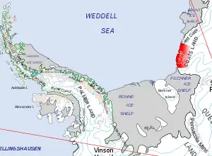 Kartenskizze mit Luitpold Coast
