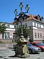 Martin-Luther-Kandelaber von 1894 auf dem Kirchplatz in Ilmenau