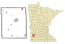 Lage von Cottonwood im Lyon County und in Minnesota