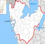 Lage der Gemeinde Lysekil