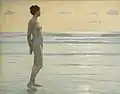 Junge Frau am Strand, 1920