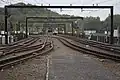 Gleisdreieck westlich der unterirdischen Station Beaux Arts, im Hintergrund die Station Piges
