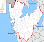 Lage der Gemeinde Mölndal