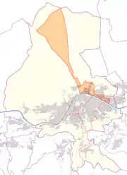 Österreichkarte, Position von Mühlau hervorgehoben