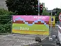 Banner an der Ruhrbania-Baustelle