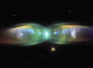 Der Schmetterlingsnebel aufgenommen vom Hubble-Weltraumteleskop.