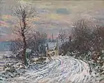 Claude Monet:Ortseingang von Giverny im Winter,Museum Barberini, Potsdam