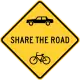 Zeichen W16-1A-MDTeilen Sie die Straße (Maryland)