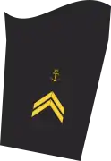 Ärmelabzeichen der Jacke (Dienstanzug) eines Oberbootsmanns (70er Verwendungsreihen)