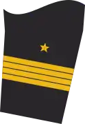 Ärmelabzeichen der Jacke (Dienstanzug) eines Kapitäns zur See (Truppendienst)