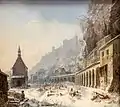 Heinrich Bürkel:Der St. Petersfriedhof in Salzburg im Winter, 1845–50
