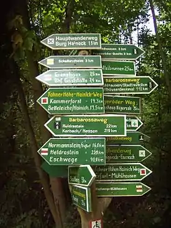 Schilderbaum mit X8 bei Mühlhausen/Thüringen