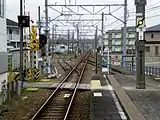 Überrest der Abzweigung der ehemaligen Koromo-Linie
