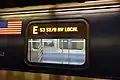 Seitliches Zuglaufschild „E 53 ST/8 AV LOCAL“ (2018)
