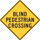 Zeichen PA W11-25Fußgängerübergang für Blinde (Pennsylvania)