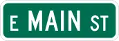 Straßennamensschild(nach MUTCD D-3)