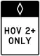 Zeichen R3-11bRechte HOV-Spur im angegebenen Zeitraum nur für Busse freigegeben (Bei ID R3-11bL heißt es "LEFT LANE" statt "RIGHT LANE")